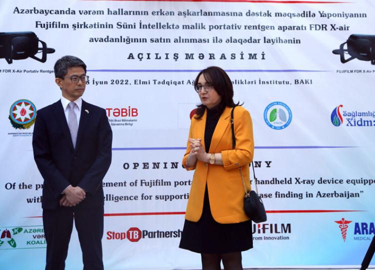 "Vərəm Xəstəliyinin Müayinəsi üçün Portativ Rentgen Qurğusu ilə Təchiz Etmə" layihəsinin təqdimat mərasimi həyata keçirildi 