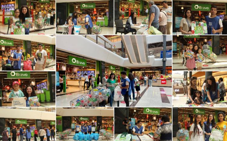 Gəncədə "Plastik butulkanı ekoçantaya dəyiş" aksiyası keçirilib 