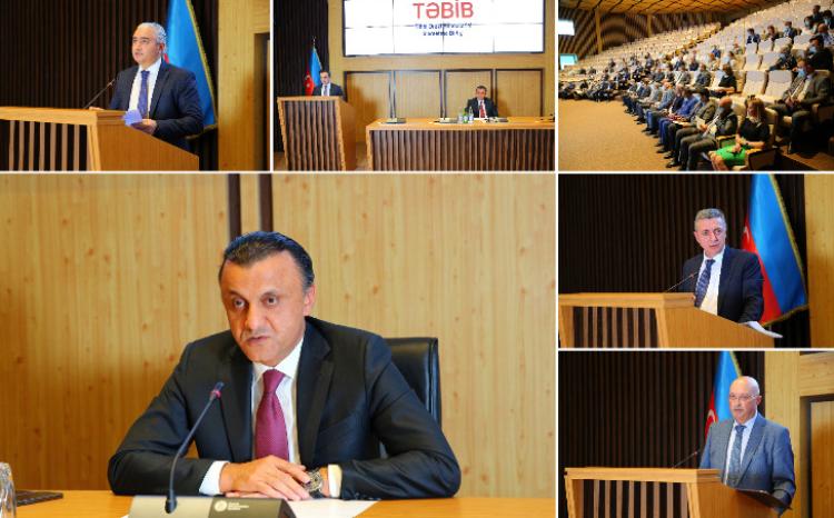 Vüqar Qurbanov TƏBİB-in tabeli tibb və elmi-tədqiqat müəssisələrinin rəhbərləri ilə geniştərkibli görüş keçirib 