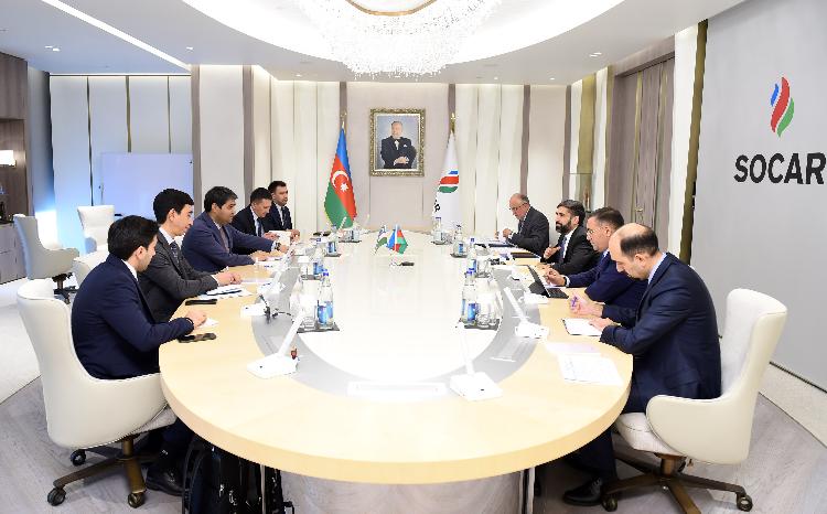 SOCAR-ın prezidenti Rövşən Nəcəfin Özbəkistanın energetika nazirinin nümayəndə heyəti ilə görüşüb 