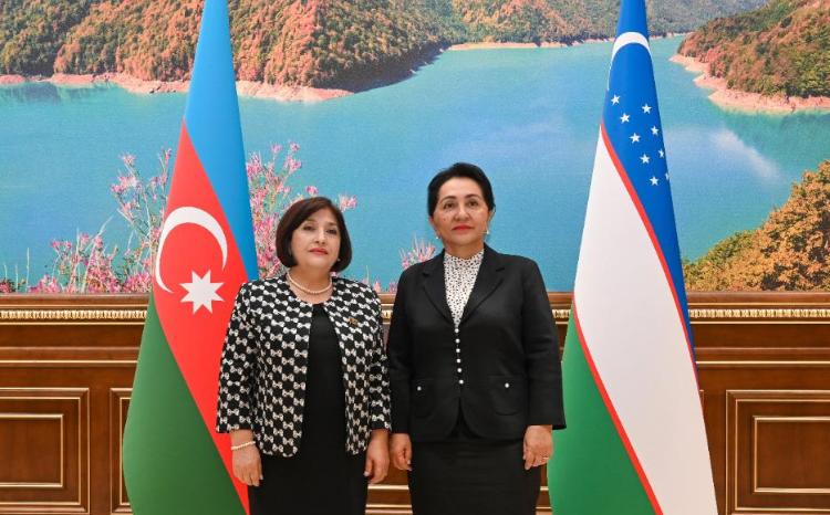 Председатель Милли Меджлиса Сагиба Гафарова встретилась с председателем Сената Олий Мажлиса Узбекистана 