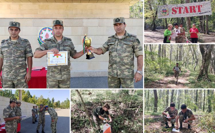 An orienteering competition was held among the servicemen 