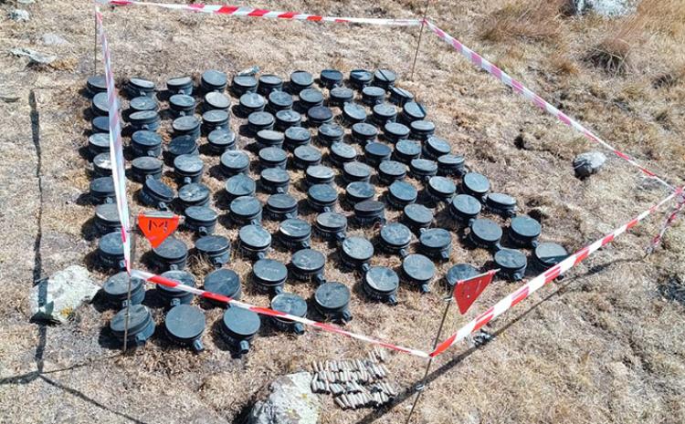 The next mines buried in the territory of the Lachin region during the Armenian provocation were neutralized 