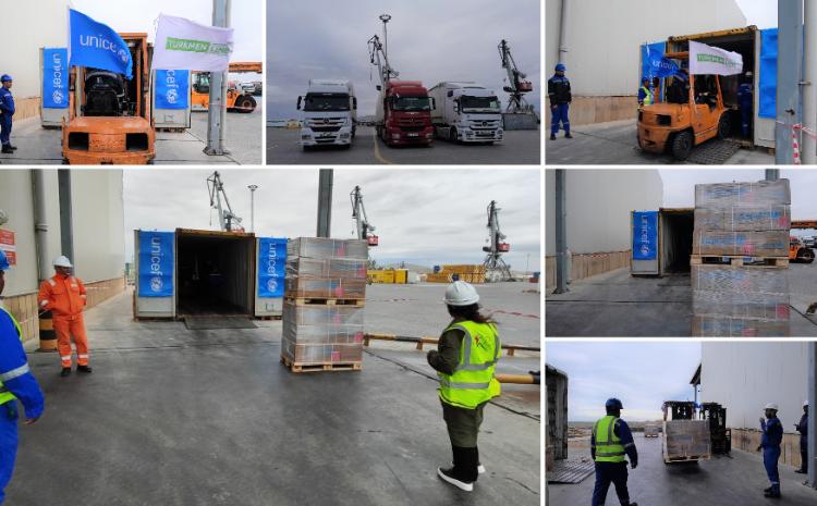 UNICEF’s Humanitarian aid has been transported to Afghanistan via the Port of Baku 