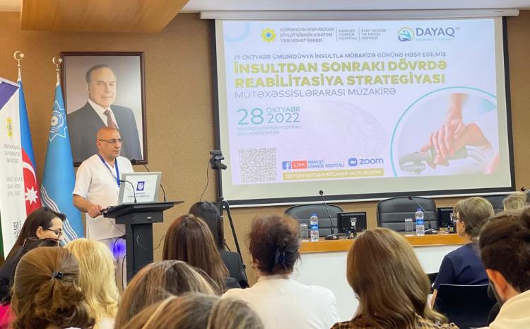 "29 Oktyabr Ümumdünya İnsultla Mübarizə Günü"nə həsr edilmiş tədbir həyata keçirilib 