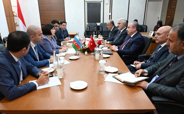 Sahiba Gafarova Meets Chairman of Grand National Assembly of Turkiye Mustafa Şentop 