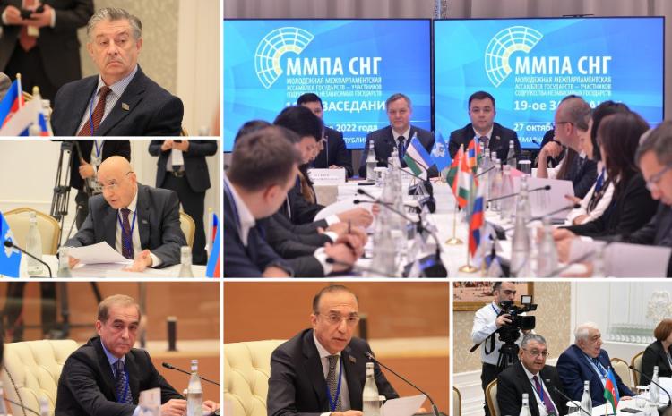 Члены делегации Милли Меджлиса выступали в рамках обсуждений на пленуме МПА СНГ 