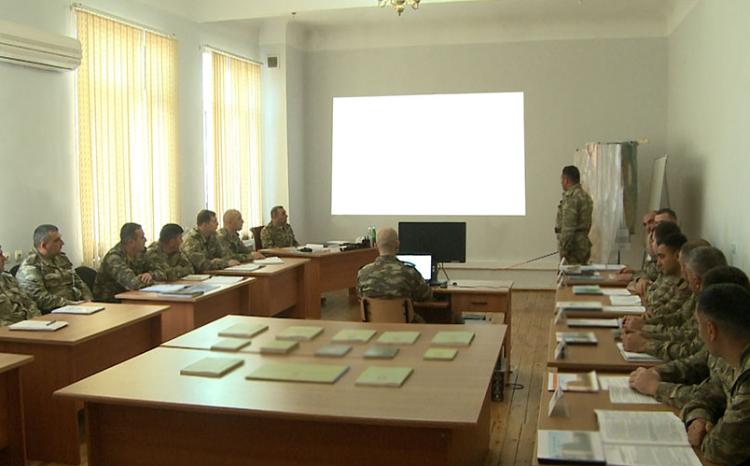 Command and staff exercises are being held in one of the military units 