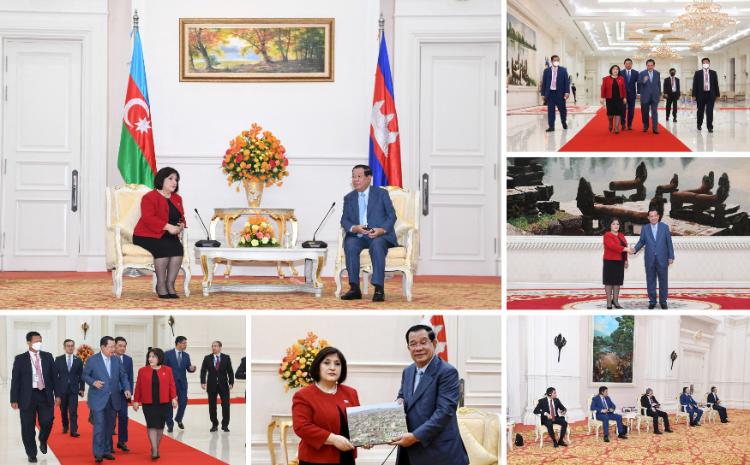 Председатель Милли Меджлиса Сагиба Гафарова встретилась с премьер-министром Камбоджи 