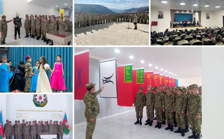 Several events were held in the Azerbaijan Army on the occasion of 9 November - National Flag Day 