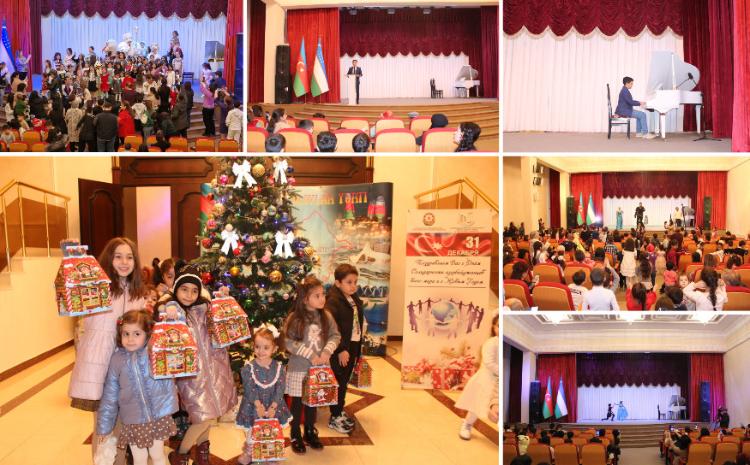 В Узбекистане для азербайджанских детей состоялся праздник, посвященный солидарности азербайджанцев всего мира и Новому году 