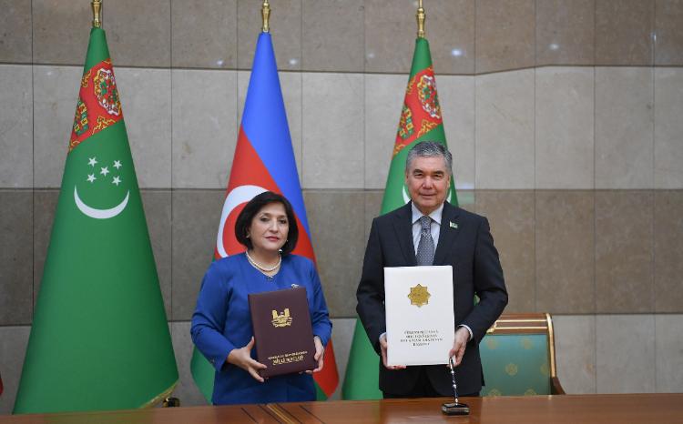 Azerbaijani, Turkmen Parliaments Ink a Memorandum of Understanding and Co-operation 