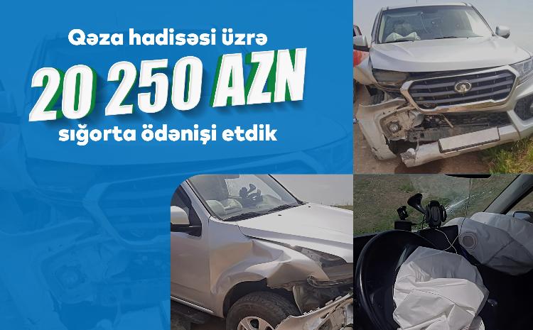 PAŞA Sığorta şirkəti KASKO sığortası üzrə 20 250 AZN ödəniş etdi! 