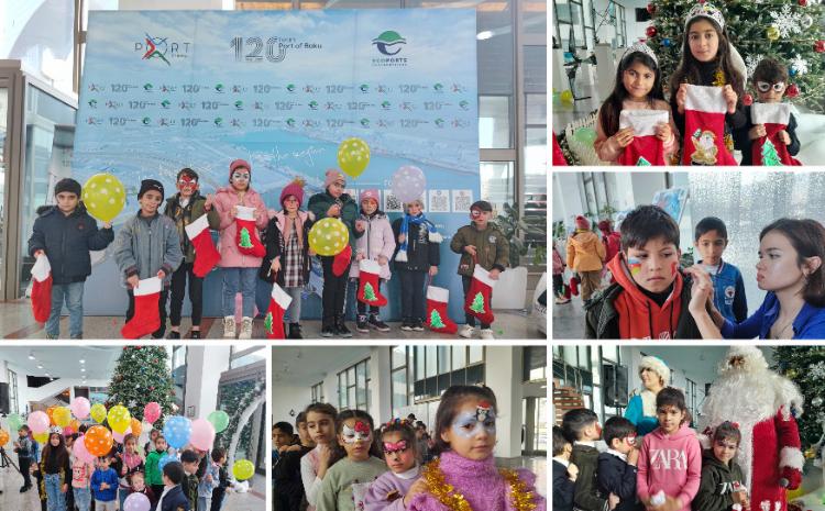 Port of Baku organized a holiday party for children living in Alat on the occasion of the World Azerbaijani Solidarity Day and New Year 