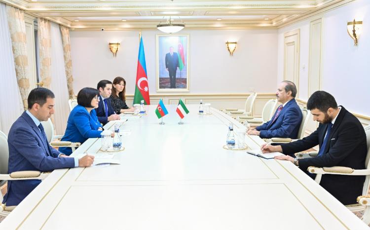 Sahiba Gafarova Meets with Kuwait’s Extraordinary and Plenipotentiary Ambassador to Azerbaijan 