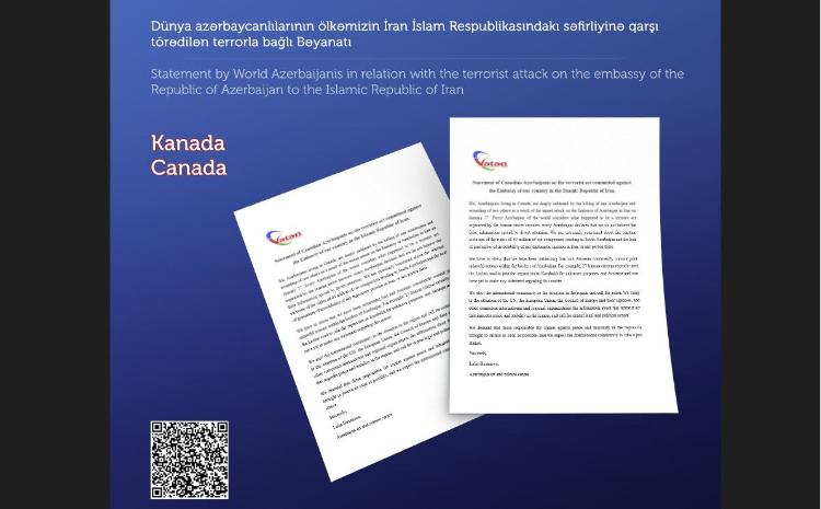 Kanadadakı diasporumuz beynəlxalq ictimaiyyətdən ədalətli mövqe tələb edir 
