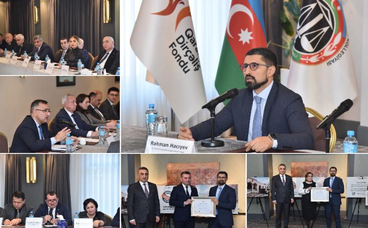 Членам Коллегии адвокатов, сделавшим пожертвования в Фонд Возрождения Карабаха, вручены «Сертификаты о пожертвовании» 