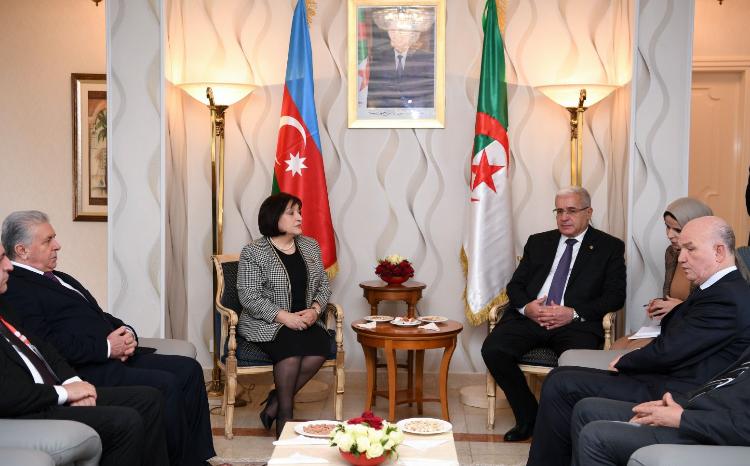 Chair of Milli Majlis Sahiba Gafarova, Chairman of Algerian People’s National Assembly Meet 