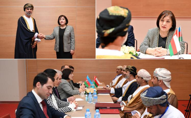 Milli Majlis Chair Sahiba Gafarova Meets Head of Omani Majlis ash-Shura 