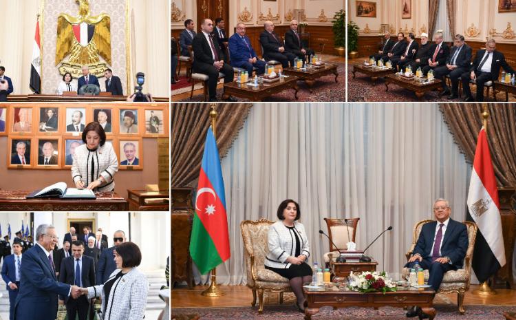 Sahiba Gafarova Talks to Chairman of Egyptian Parliament’s House of Representatives 