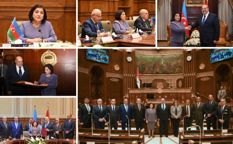 Sahiba Gafarova Speaks with Chairman of Senate of Arab Republic of Egypt 