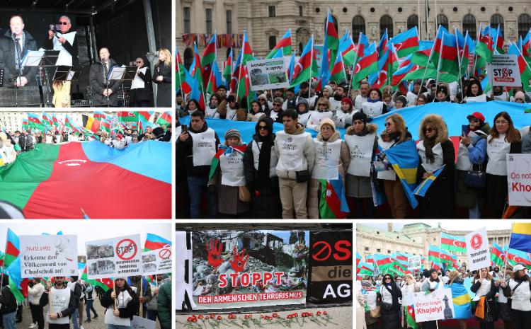 A rally on the 31st anniversary of the Khojaly genocide was held at the famous Heldenplatz square of Vienna - PHOTO
