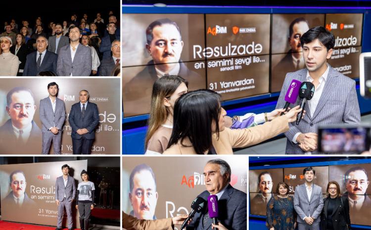 Məhəmməd Əmin Rəsulzadə haqqında çəkilən "Ən səmimi sevgi ilə" sənədli filminin təqdimatı olub 