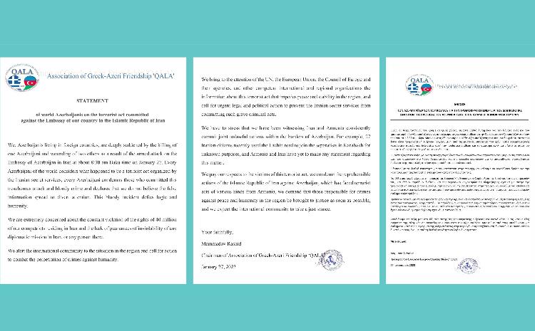 Diasporumuz Yunanıstan və dünya ictimaiyyətini ədalətli mövqe tutmağa səsləyib 