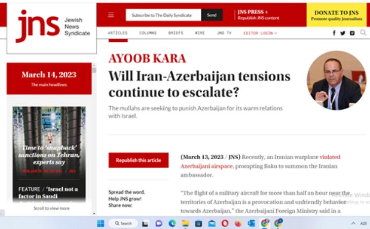 İsrailli sabiq nazir İran-Azərbaycan münasibətlərinin hazırkı vəziyyətini təhlil edib 
