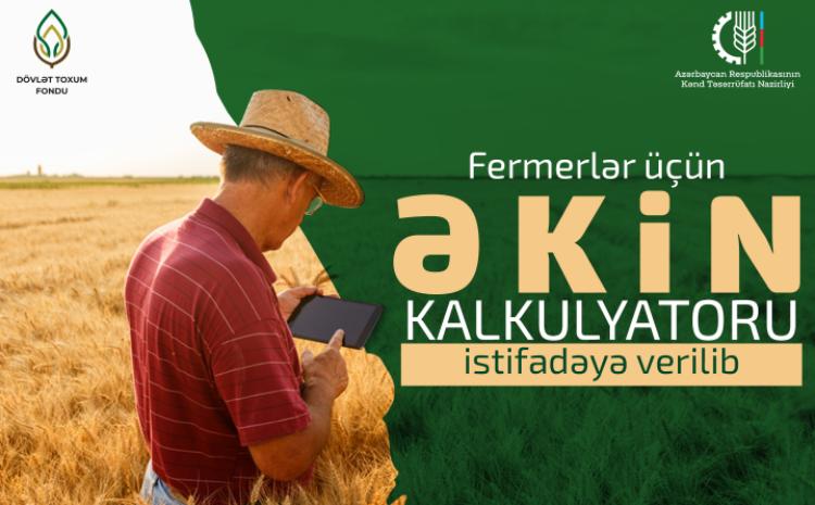 Fermerlər üçün əkin kalkulyatoru istifadəyə verildi 