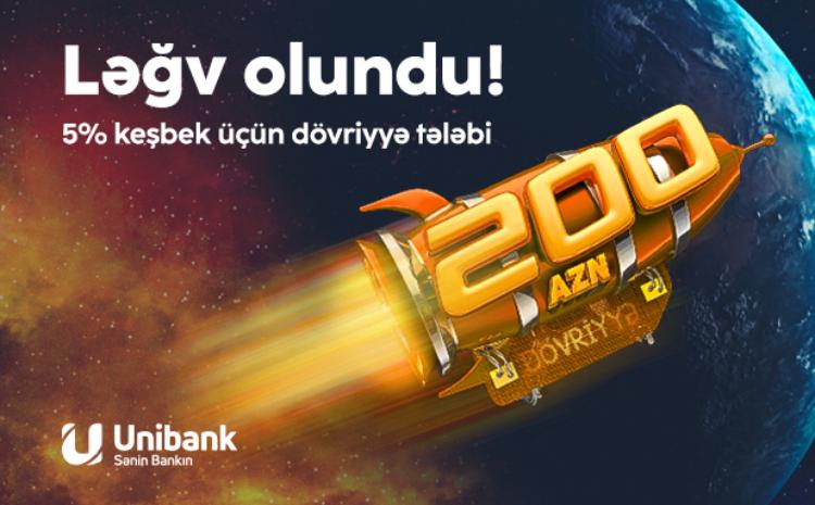 Unibank kartlarında bu tələb ləğv edildi 
