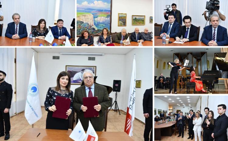 A Memorandum of Understanding was signed between the International Turkic Culture and Heritage Foundation and the Baku Music Academy named after Uzeyir Hajibeyli 