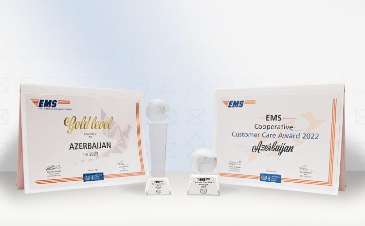 "Azərekspresspoçt" Beynəlxalq EMS Kooperativi tərəfindən eyni zamanda 2 qızıl mükafata layiq görülüb 