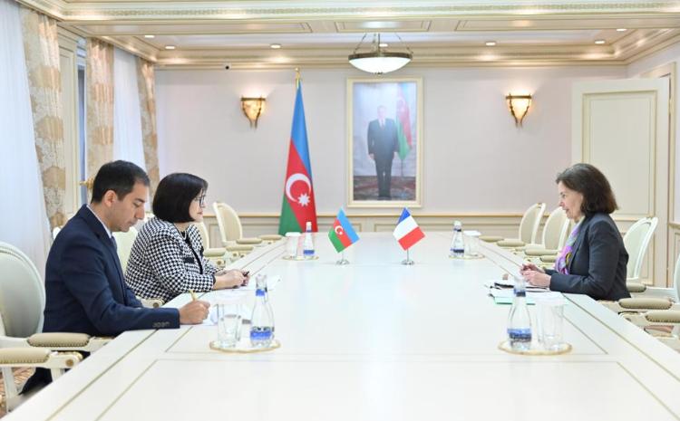 Глава Милли Меджлиса Сагиба Гафарова приняла посла Франции в Азербайджане 