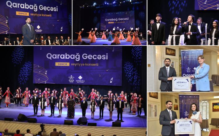 Qarabağ Dirçəliş Fondunun təşəbbüsü ilə Gəncədə "Qarabağ gecəsi" adlı xeyriyyə konserti keçirilib 