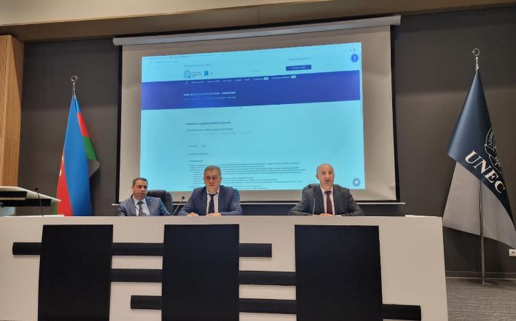 Ombudsmanın nümayəndəsi UNEC-də keçirilmiş hüquqi maarifləndirmə tədbirində çıxış edib 