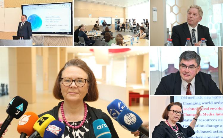 Finlandiyalı mütəxəssislərin iştirakı ilə "Media və hibrid təhdidlər" mövzusunda seminarlara başlanılıb 