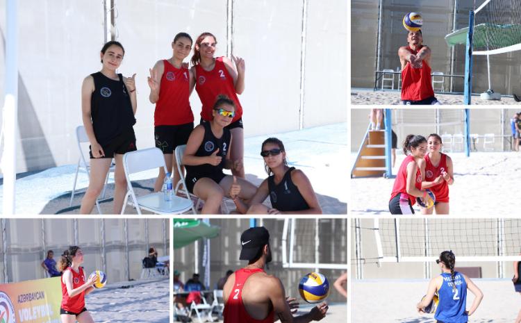 Çimərlik voleybolu üzrə Azərbaycan çempionatında növbəti oyunlar baş tutub 