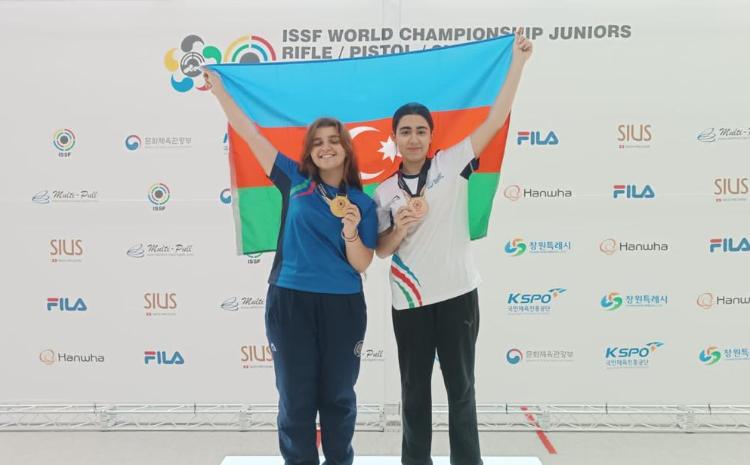Azərbaycan Atıcılıq Federasiyasının gəncləri eyni növdə ölkəmizə iki medal qazanıb 