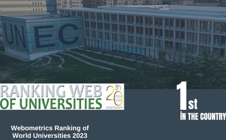 UNEC занял первое место также и в рейтинге Webometrics! 