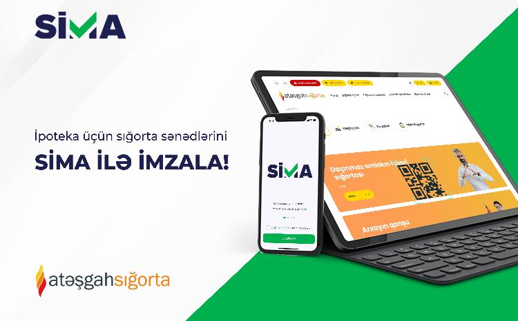 Подписывайте документы по ипотечному страхованию с SİMA - новое сотрудничество со Страховой Компанией «Атешгах» 