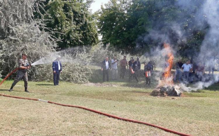 "Yanğın təhlükəsizliyi" mövzusunda praktiki təlim keçirilib 