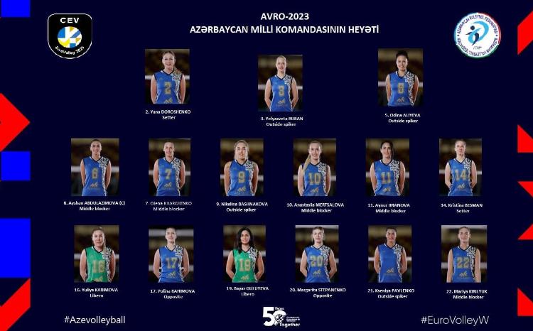 Qadın voleybolçulardan ibarət millimizin Avropa çempionatı üçün heyəti açıqlanıb 