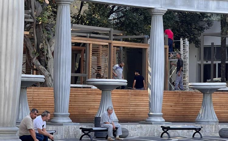 Fəvvarələr meydanında tikinti işləri dayandırıldı 