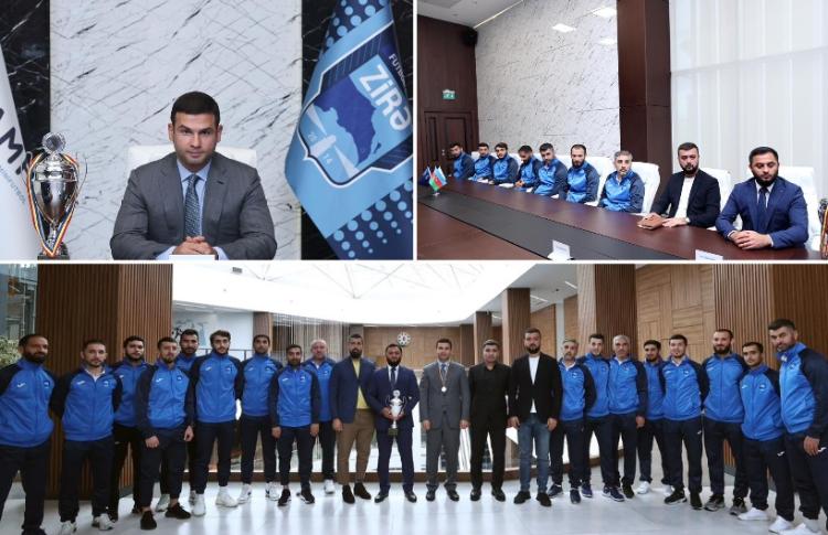 Azərbaycan Minifutbol Federasiyasının prezidenti "Zirə" PFK-nın minifutbol komandası ilə görüşüb 