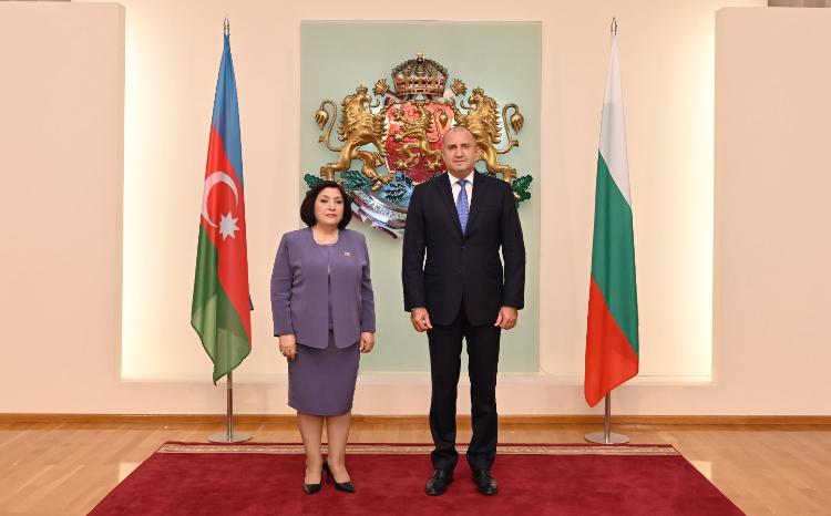 Sahibə Qafarova Bolqarıstan Respublikasının Prezidenti Rumen Radevlə görüşüb 