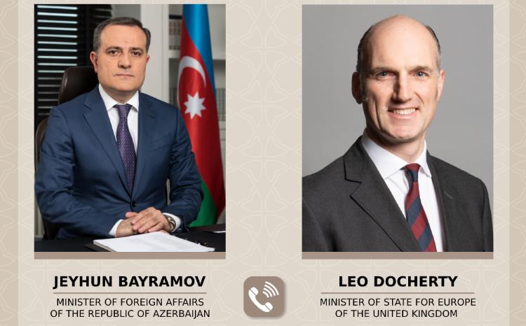 Ceyhun Bayramov Böyük Britaniyanın Avropa regionu üzrə dövlət nazirini bölgədəki mövcud vəziyyət barədə məlumatlandırıb 