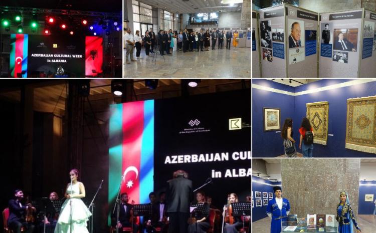 "Azərbaycan mədəniyyət həftəsi" çərçivəsində Tiranada Ulu Öndər Heydər Əliyevin 100 illiyinə həsr olunan sərgi və qala-konsert təşkil olunub 