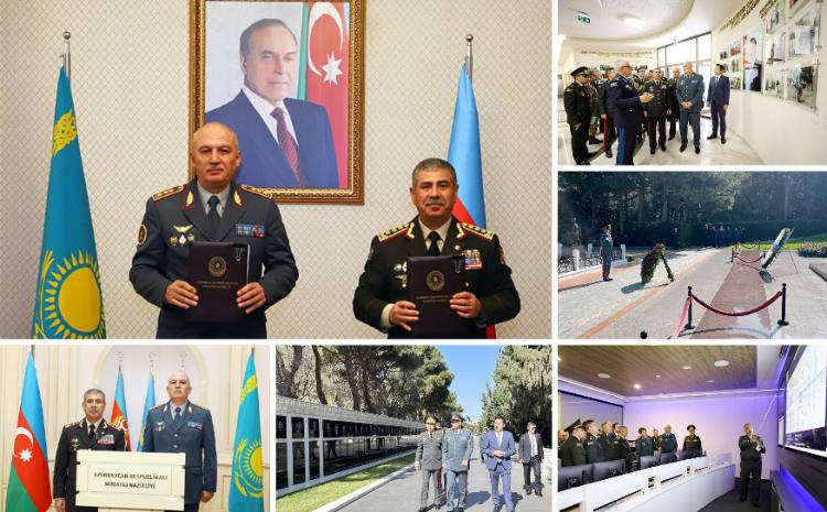 Обсуждены перспективы развития военного сотрудничества между Азербайджаном и Казахстаном - ВИДЕО