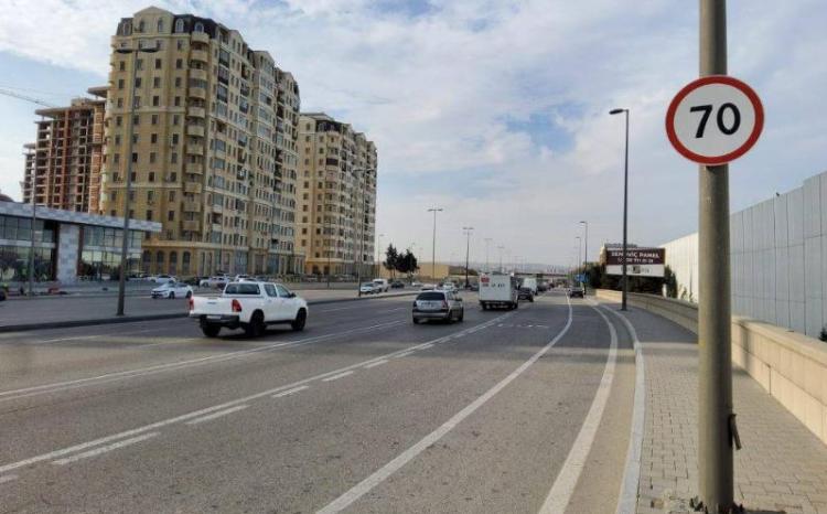 Bakıda bu yolda da sürət həddi endirildi 